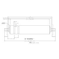 GROOVED ROLLER: 1.9" OD X .145" WALL (GALV.), 17" BF, (2) GROOVES