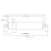 GROOVED ROLLER: 1.9" OD X .145" WALL (GALV.), 17" BF, (2) GROOVES